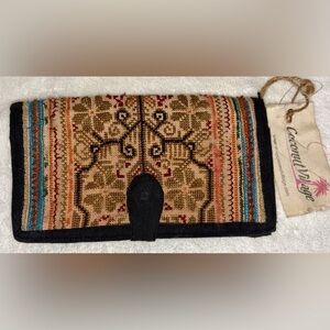 Unisex Textile Credit Card Wallet Boho Hobo Ethnic Thai Casual Coin Zip New